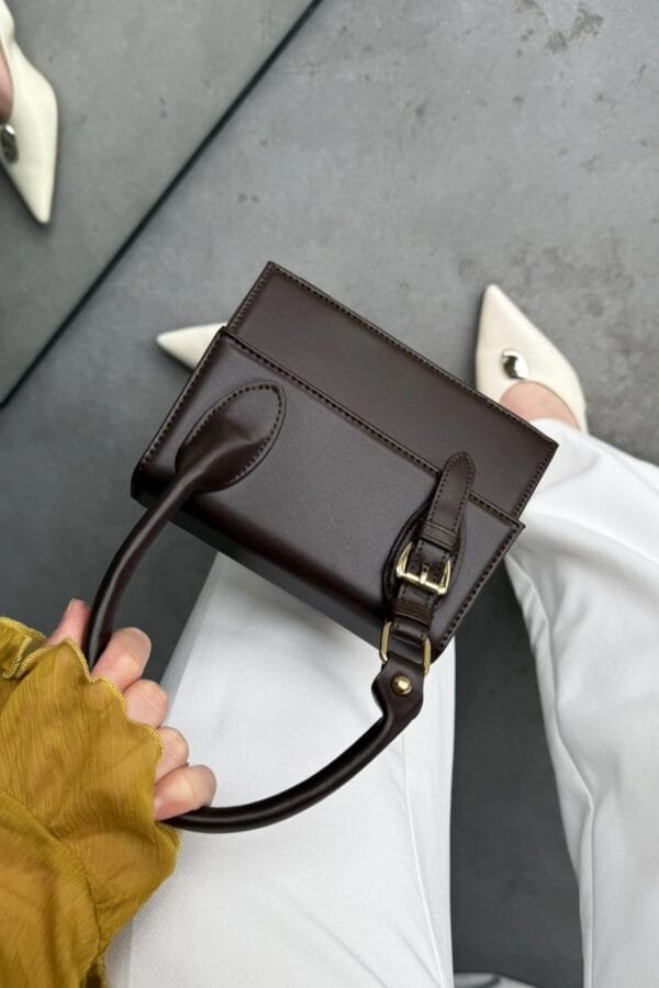 Janice Dark Brown Hand Bag – Image 2