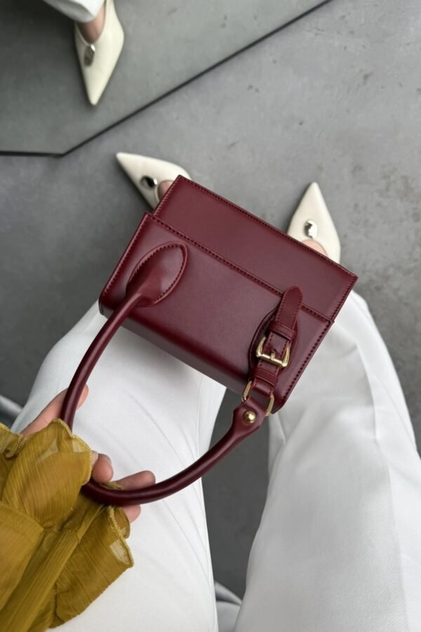 Janice Burgundy Hand Bag – Image 2