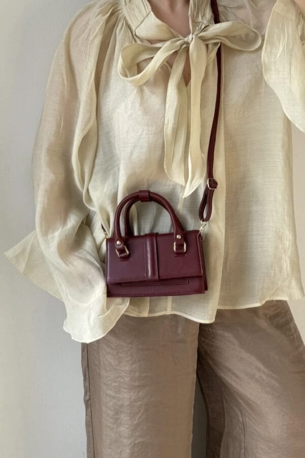 Emily Burgundy Bag – Image 7
