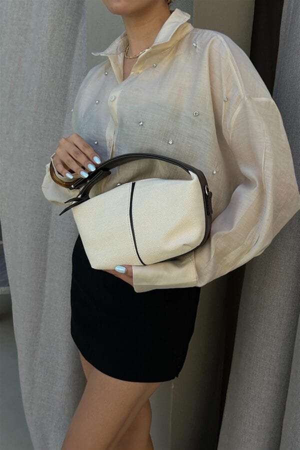 Leo Canvas Black Hand Bag – Image 7