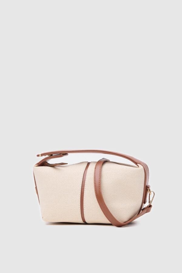 Leo Canvas Camel Hand Bag – Image 2