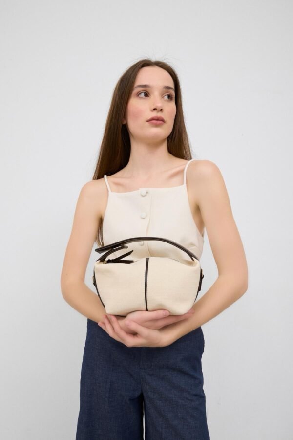 Leo Canvas Dark Brown Hand Bag – Image 5