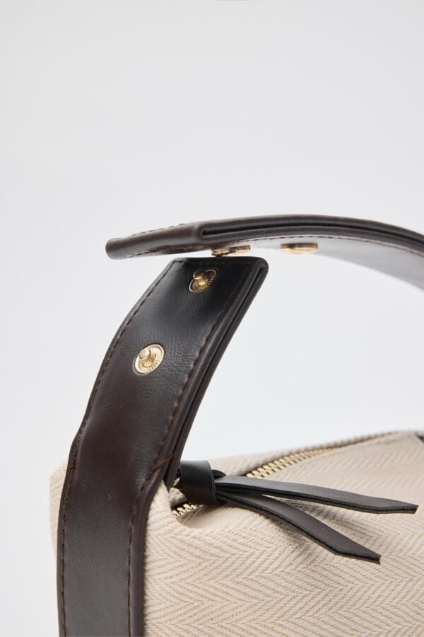 Leo Canvas Dark Brown Hand Bag – Image 6
