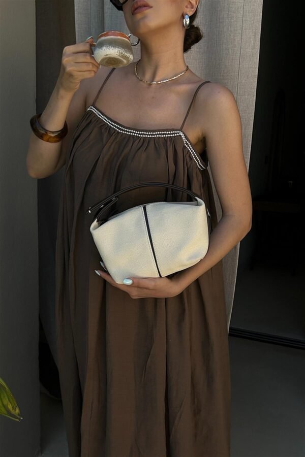 Leo Canvas Dark Brown Hand Bag – Image 9