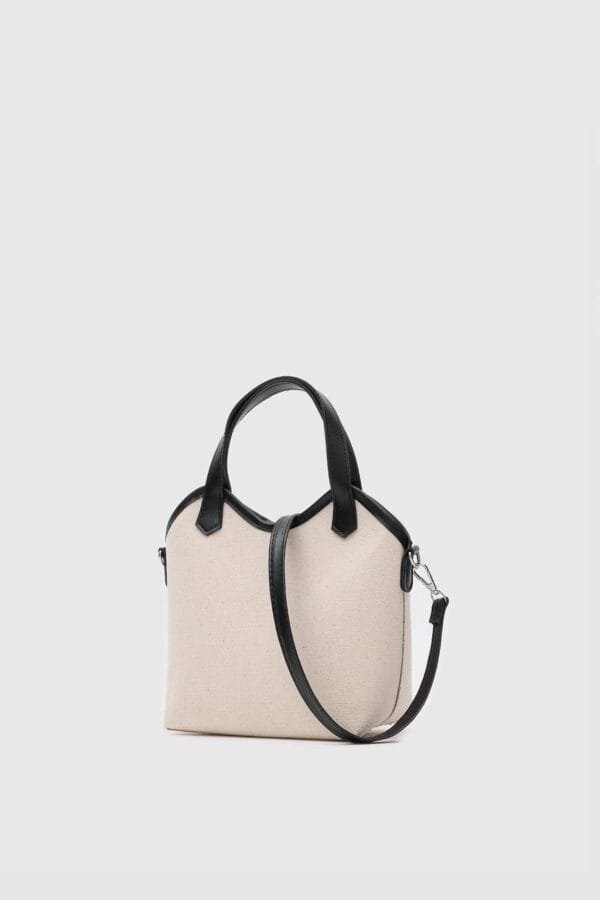 Rosalie Black Canvas Bag + Pochette – Image 2