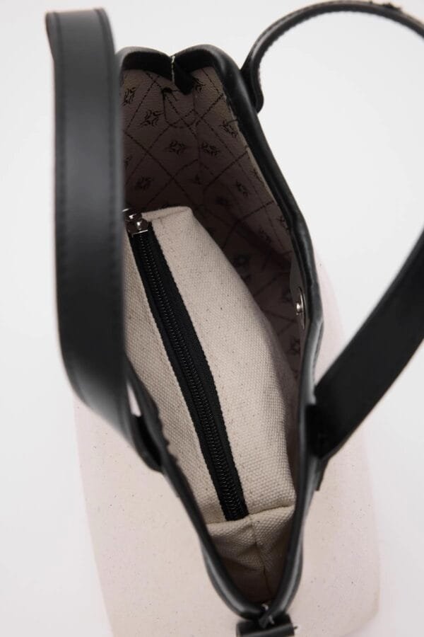 Rosalie Black Canvas Bag + Pochette – Image 4