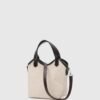 Rosalie Dark Brown Canvas Bag + Pochette
