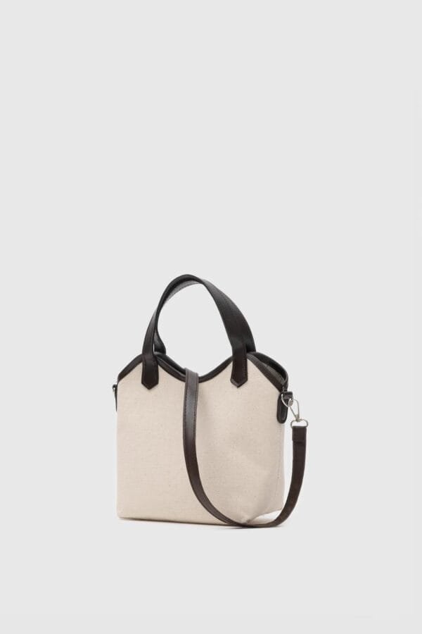 Rosalie Dark Brown Canvas Bag + Pochette – Image 2