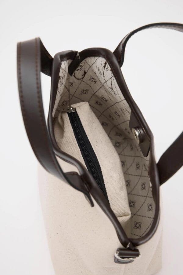 Rosalie Dark Brown Canvas Bag + Pochette – Image 4