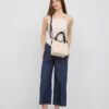 Rosalie Dark Brown Canvas Bag + Pochette