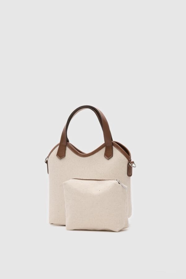 Rosalie Camel Canvas Bag + Pochette – Image 3