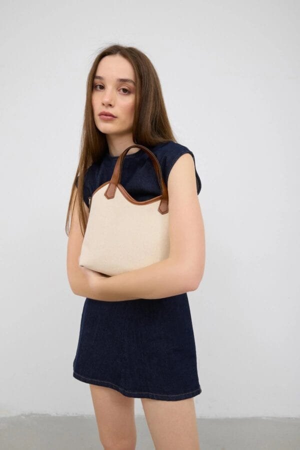 Rosalie Camel Canvas Bag + Pochette – Image 8