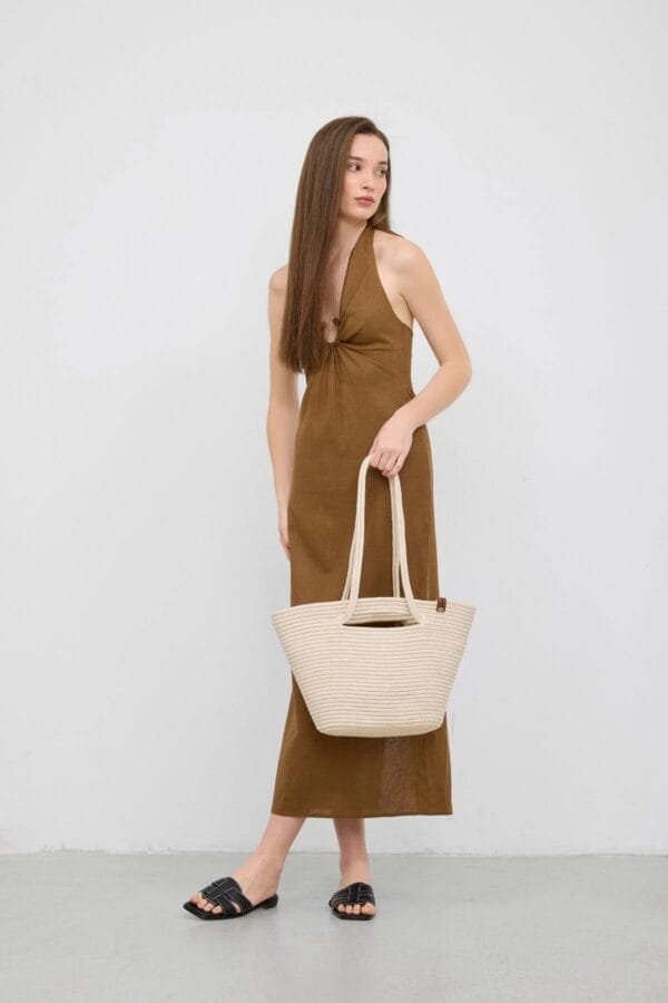 Santa White Handmade Wicker Bag – Image 6