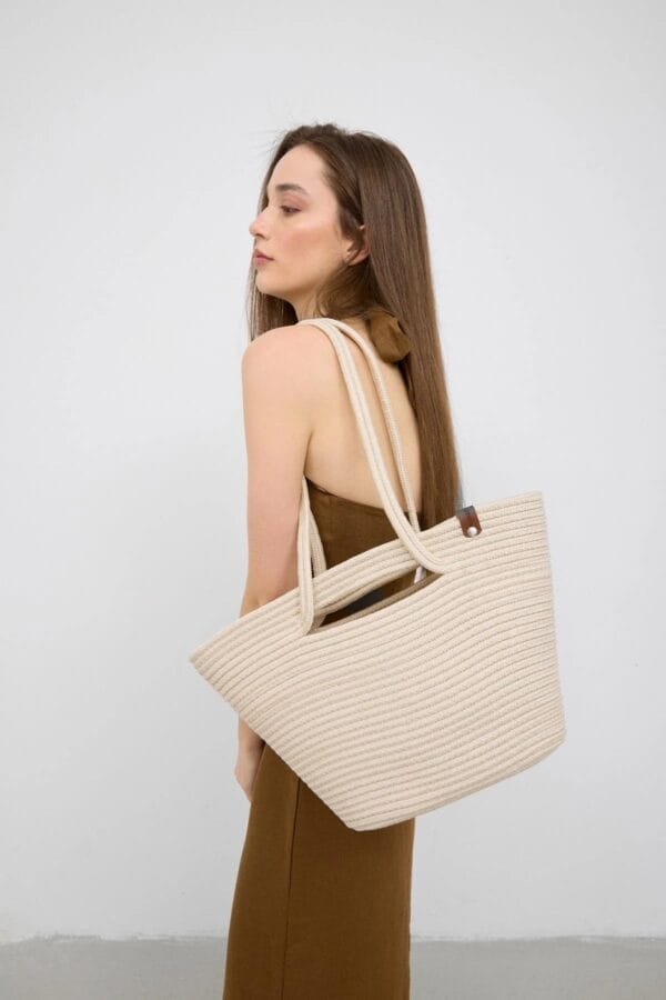 Santa White Handmade Wicker Bag – Image 7