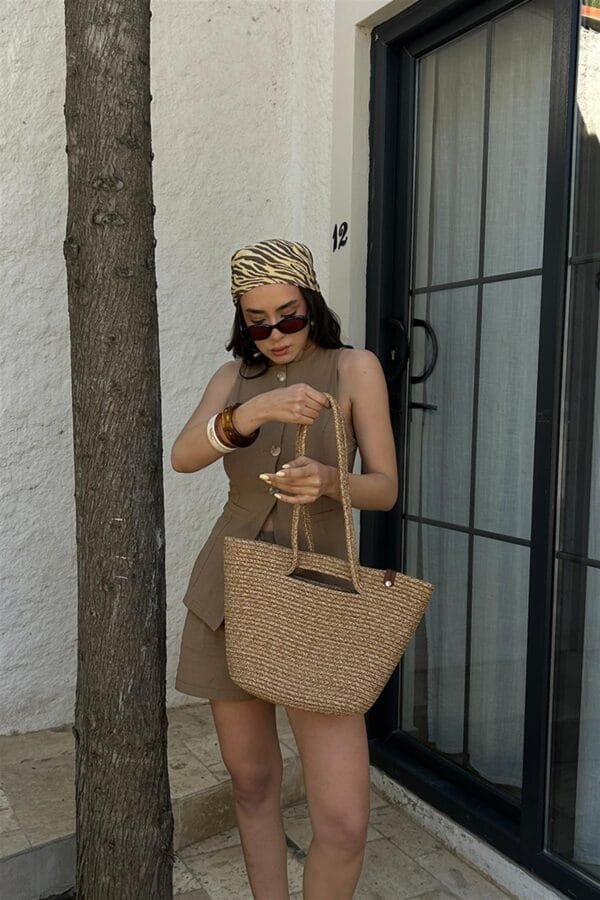 Santa Camel Handmade Wicker Bag – Image 6