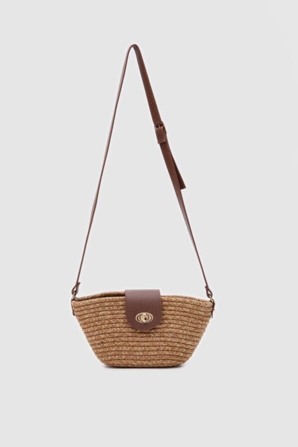 Mila Camel Handmade Wicker Bag – Image 5