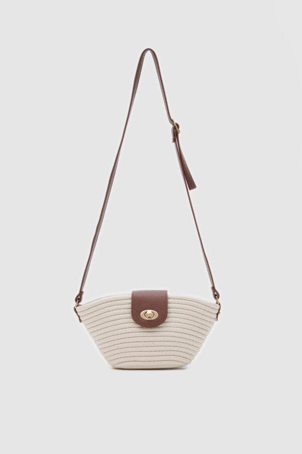 Mila Off-White Handmade Wicker Bag – Image 5