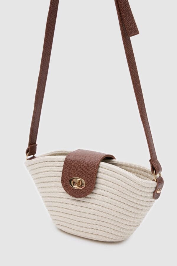 Mila Off-White Handmade Wicker Bag – Image 6
