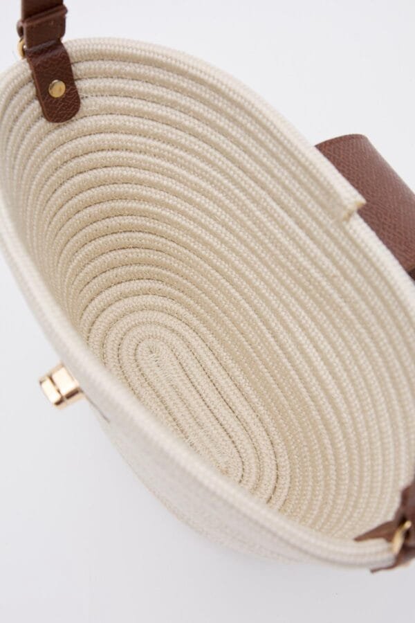 Mila Off-White Handmade Wicker Bag – Image 8