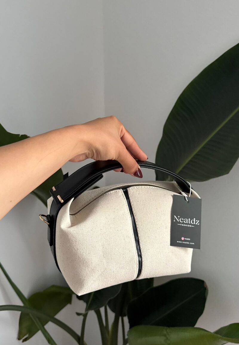 Leo Canvas Black Hand Bag