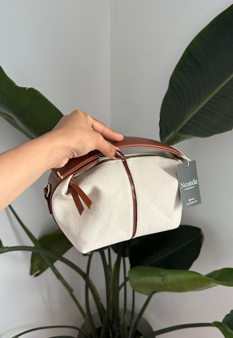Leo Canvas Camel Hand Bag