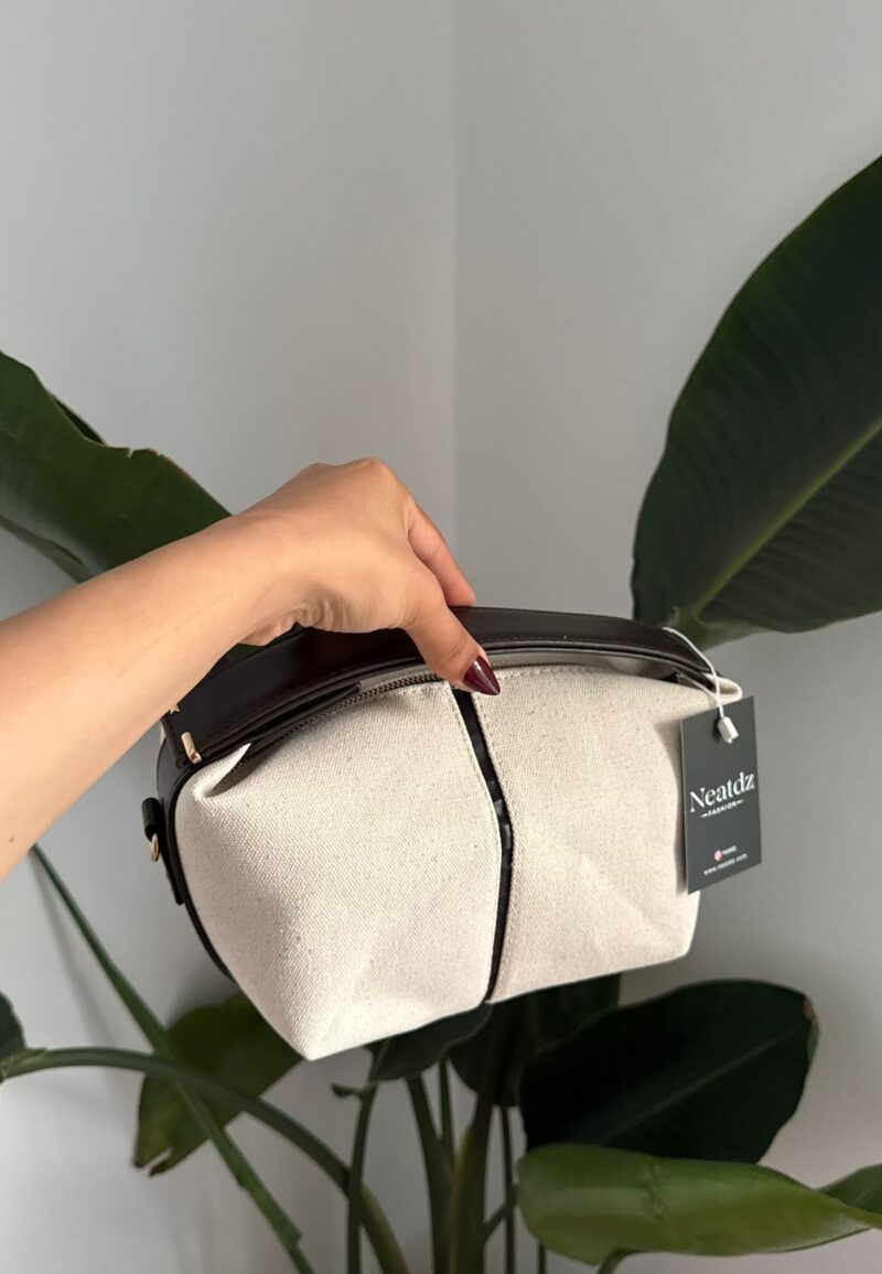 Leo Canvas Dark Brown Hand Bag