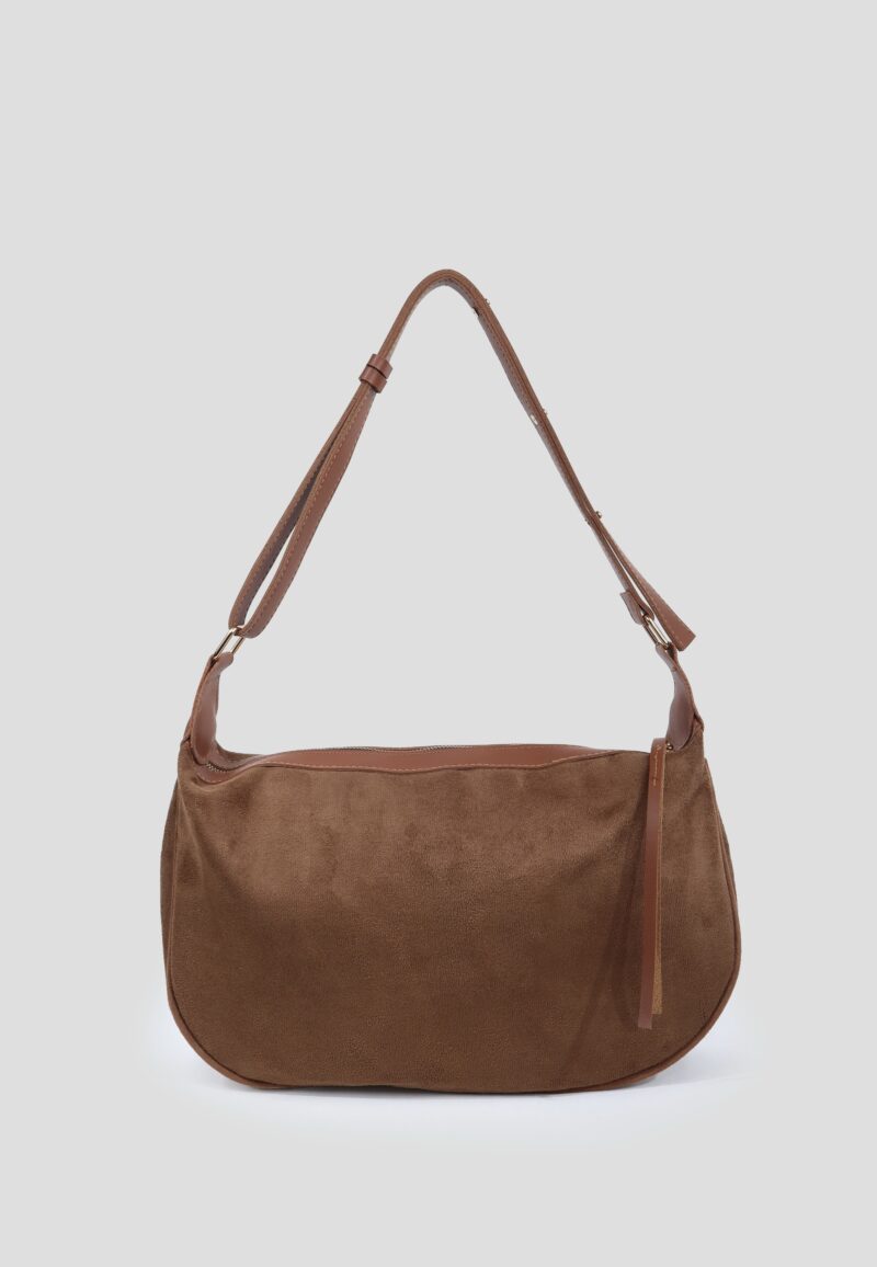 Gabi Suede Camel Bag