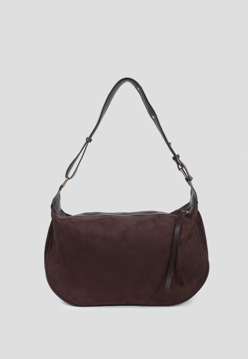 Gabi Suede Dark Brown Bag