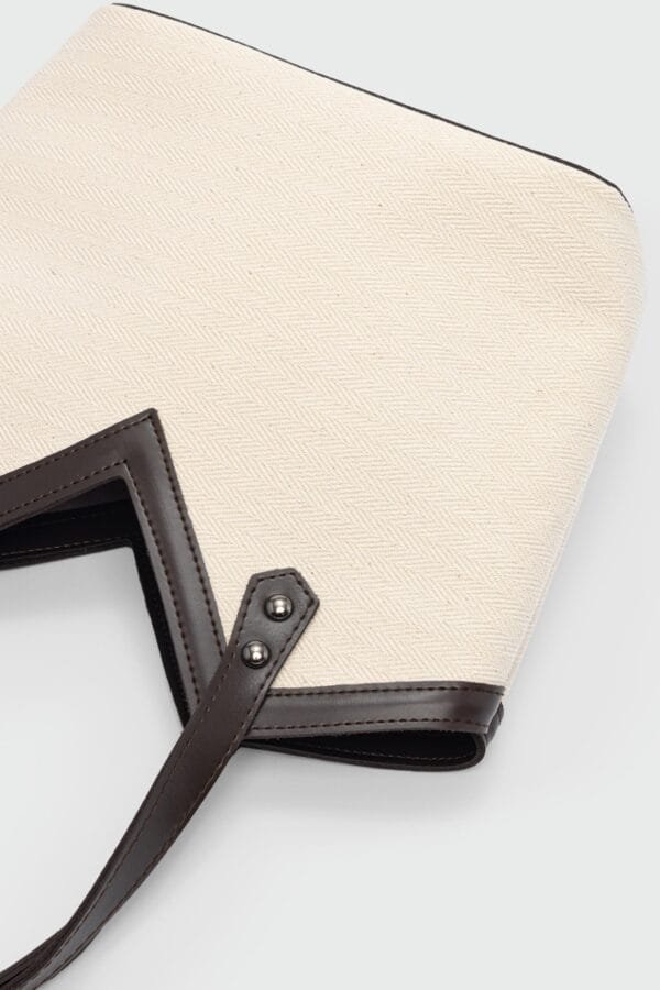 Woen Canvas Dark Brown Bag – Image 4