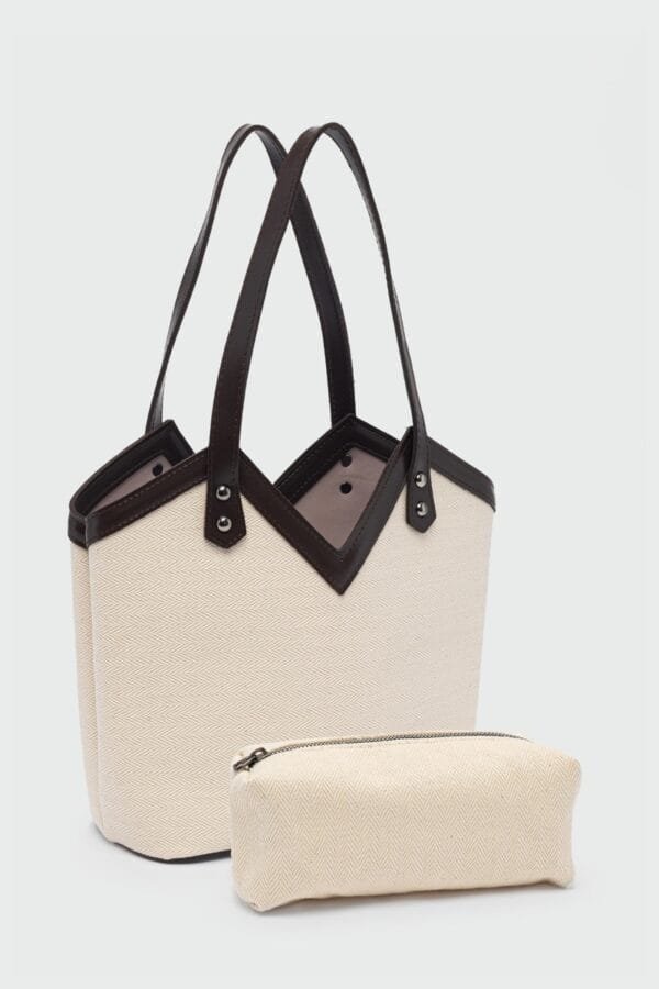 Woen Canvas Dark Brown Bag