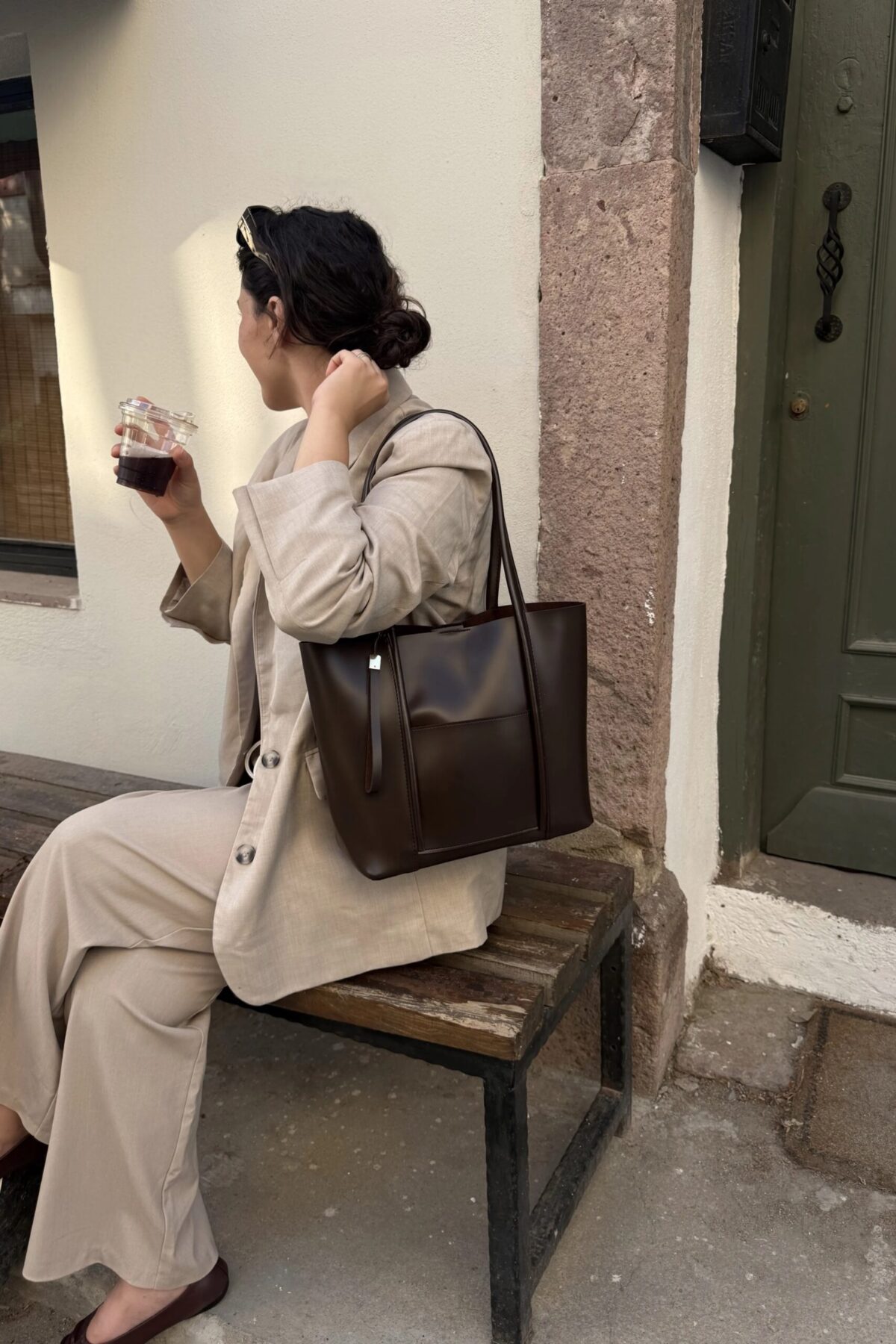 Marline Dark Brown Bag + Pochette