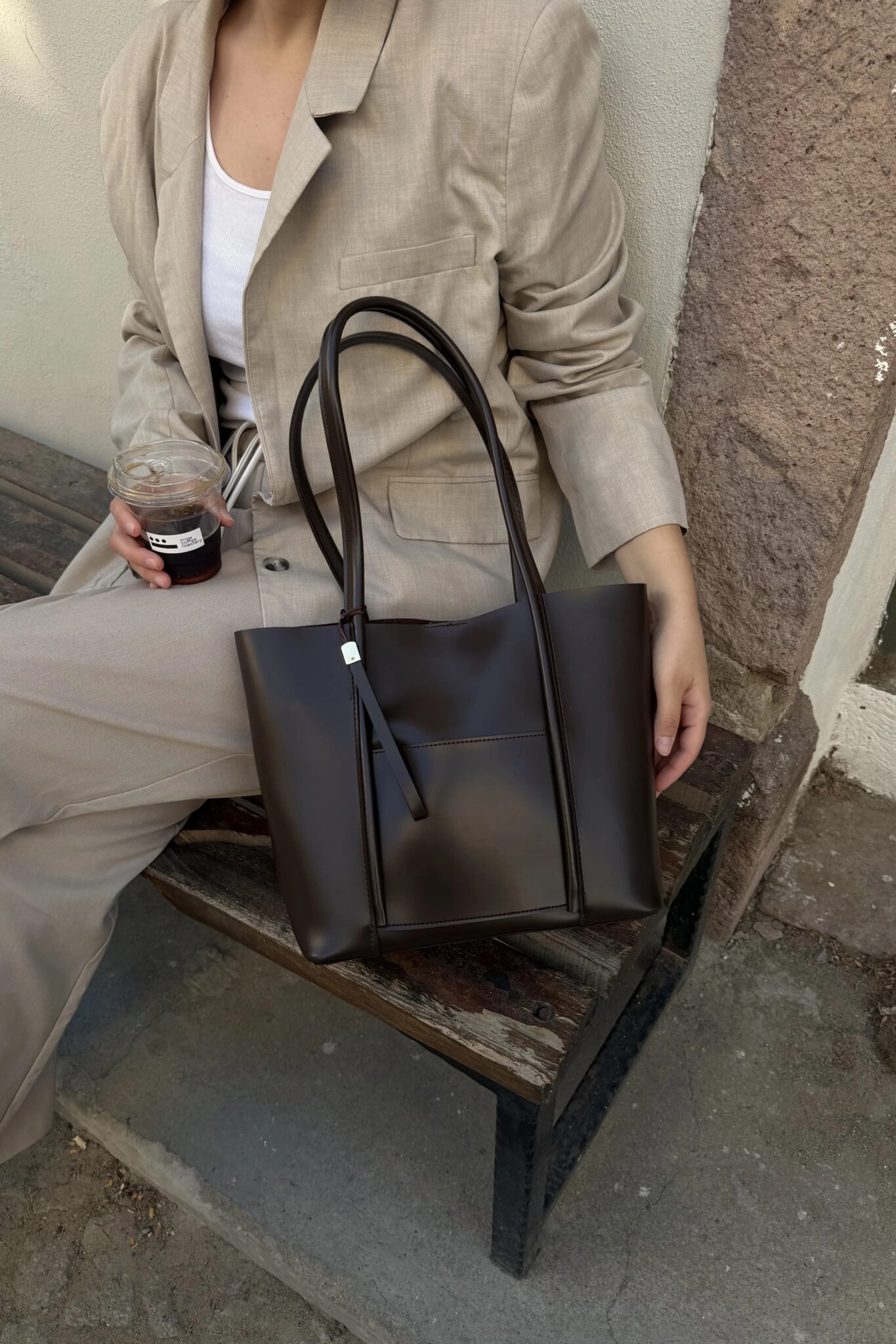 Marline Dark Brown Bag + Pochette – Image 4