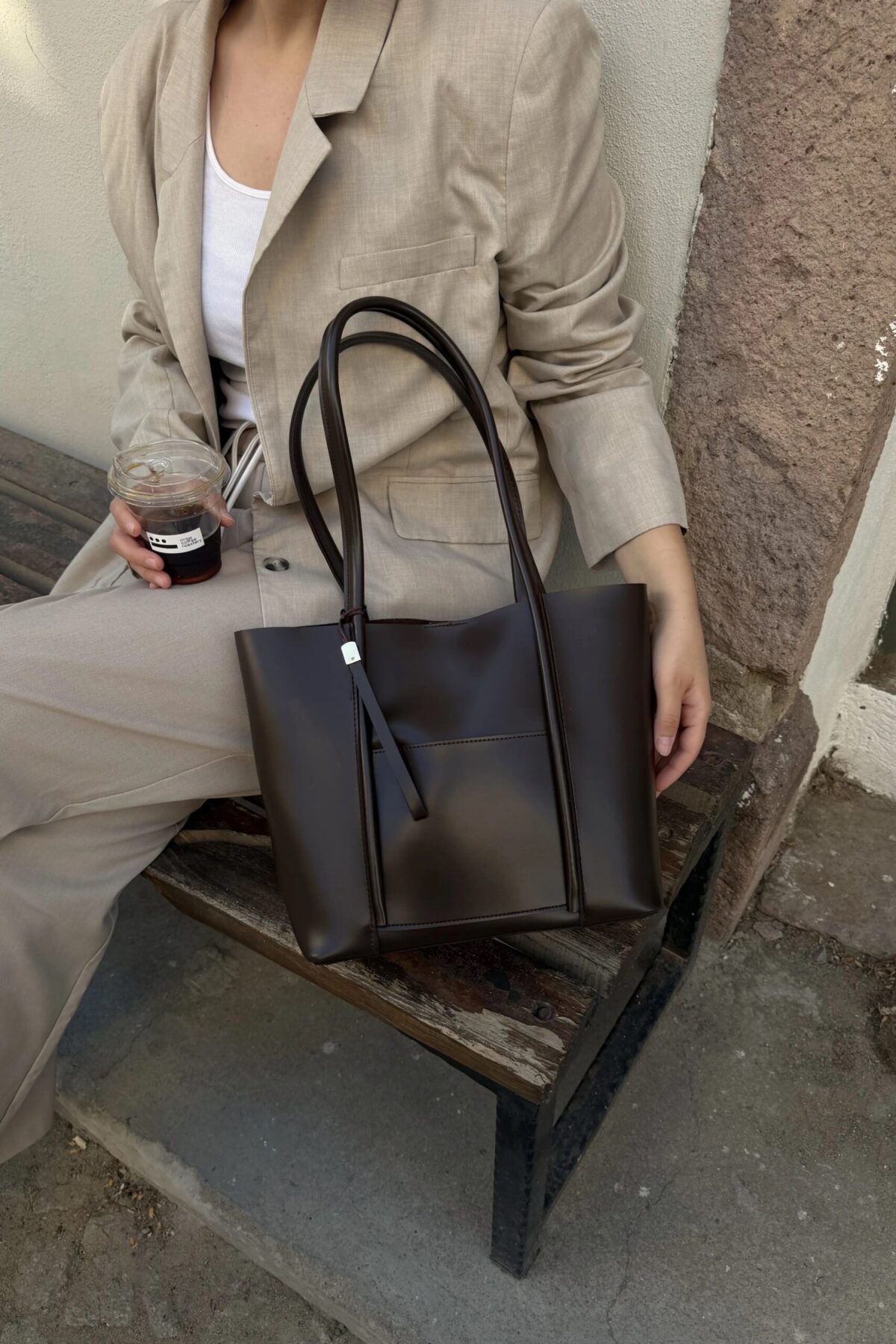 Marline Dark Brown Bag + Pochette