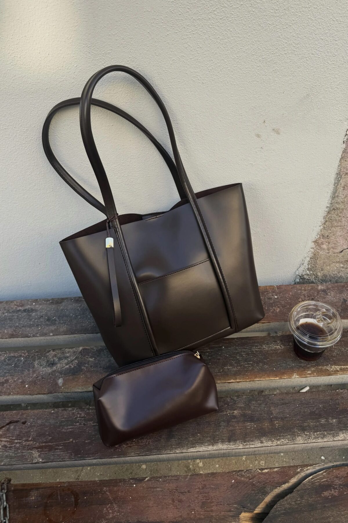 Marline Dark Brown Bag + Pochette