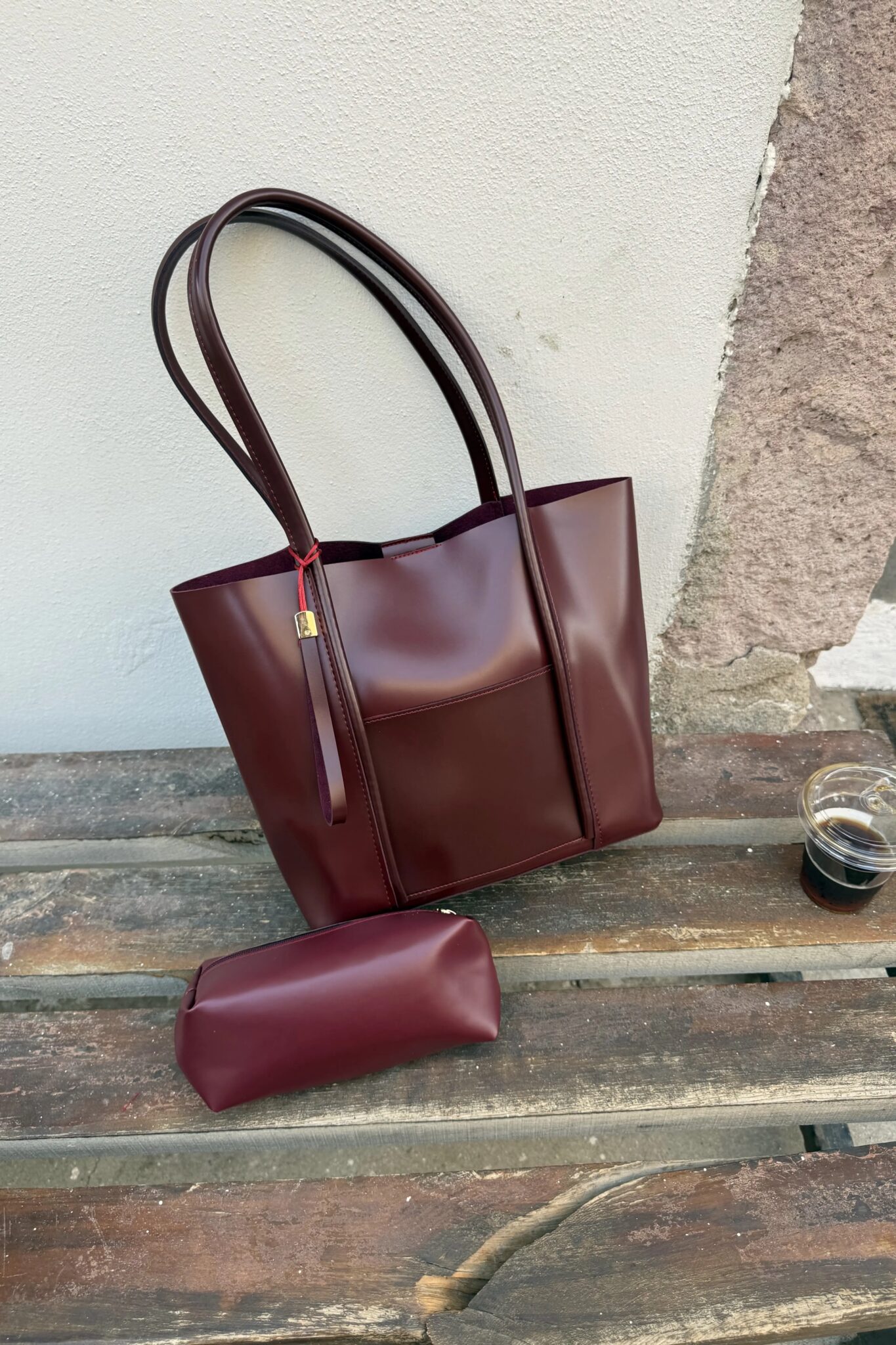 Marline Burgundy Bag + Pochette