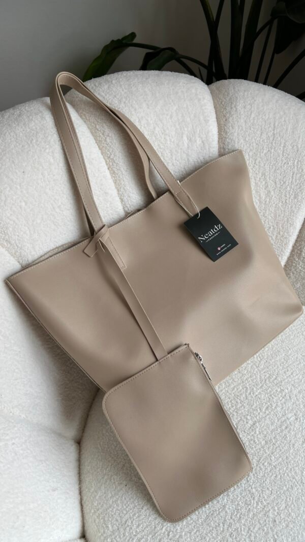 Cloudy Beige Bag + Wallet