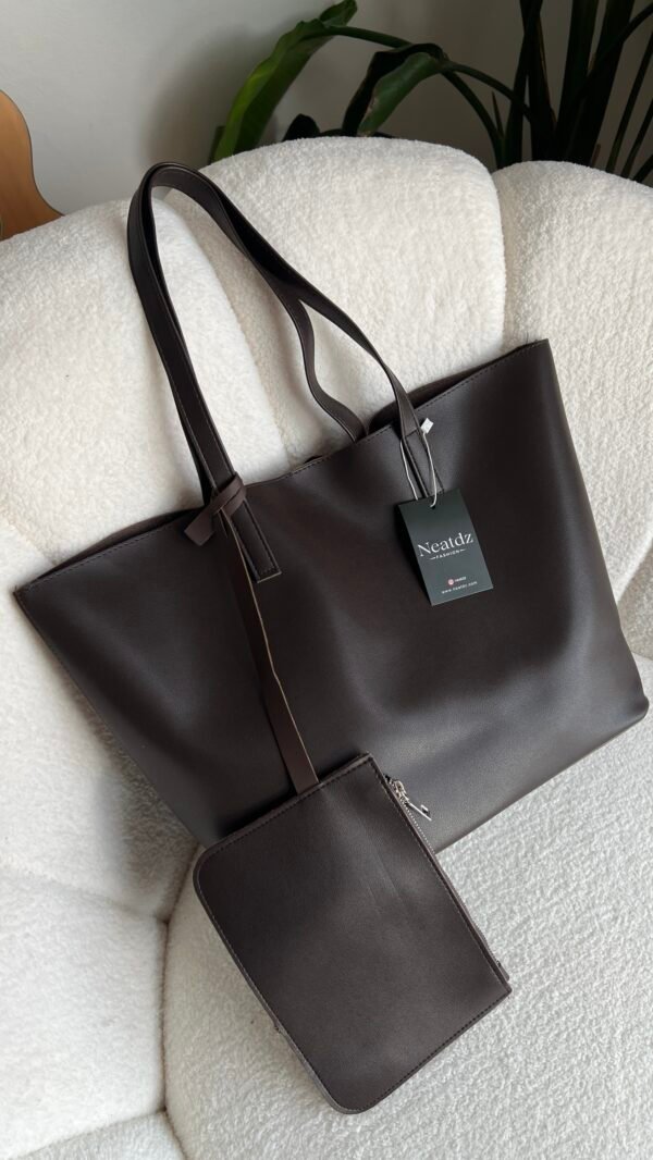 Cloudy Dark Brown Bag + Wallet