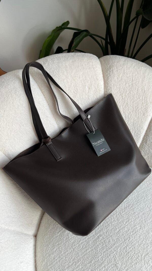 Cloudy Dark Brown Bag + Wallet – Image 2