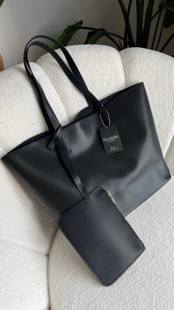 Cloudy Black Bag + Wallet
