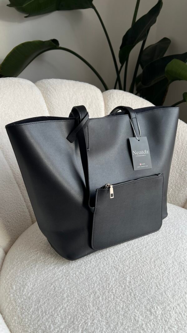 Cloudy Black Bag + Wallet – Image 2