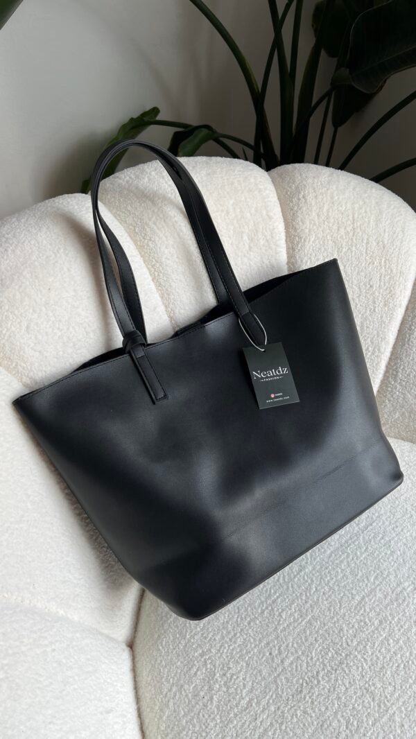 Cloudy Black Bag + Wallet – Image 4