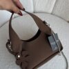 img_3373 Bloom Suede Small Dark Brown Bag
