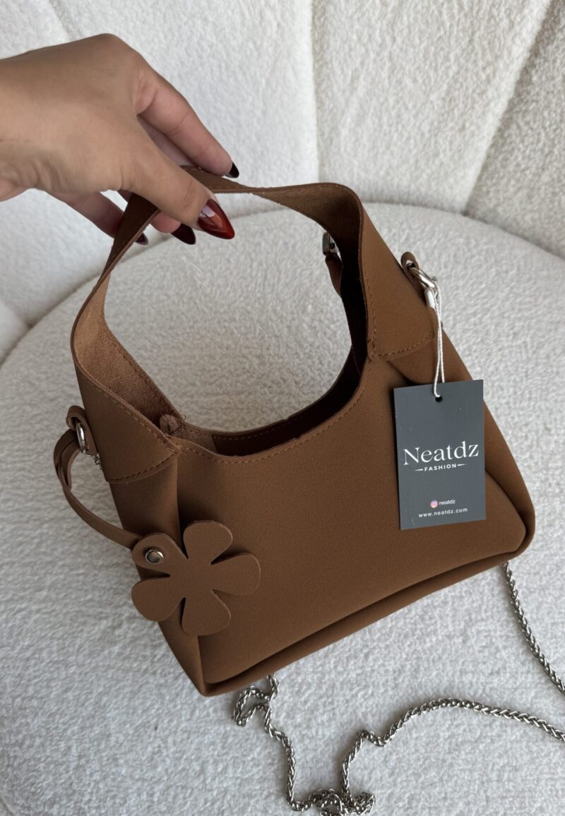 Bloom Suede Small Camel Bag