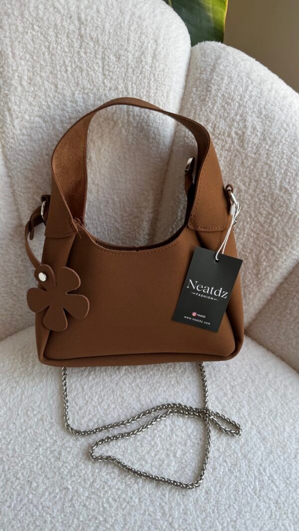 Bloom Suede Small Camel Bag – Image 2