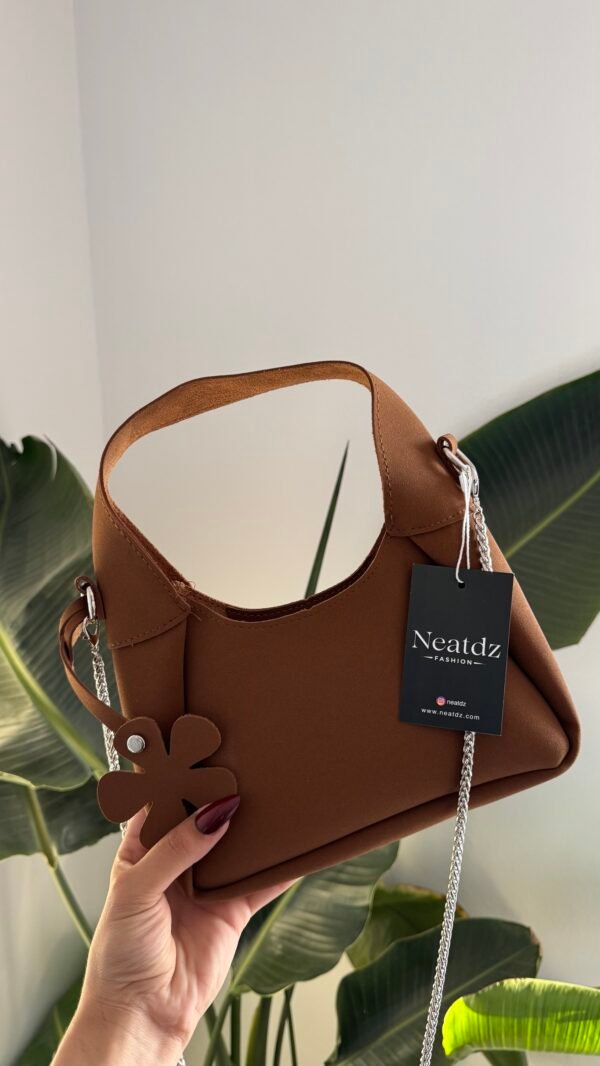 Bloom Suede Small Camel Bag – Image 3