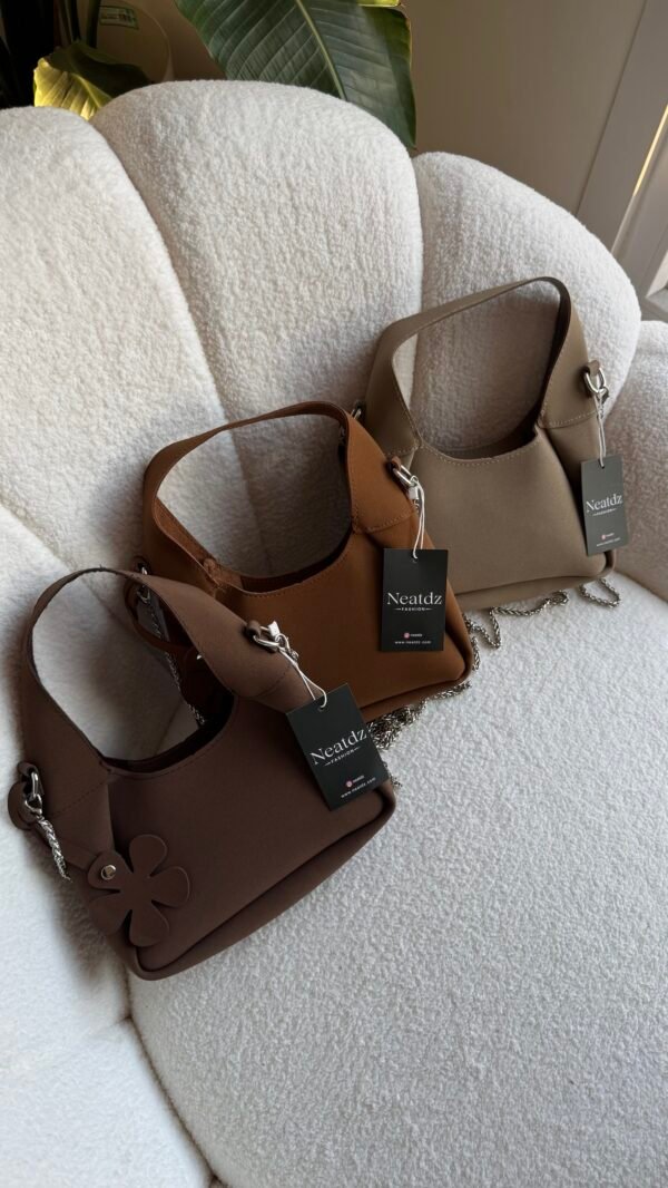 Bloom Suede Small Dark Brown Bag – Image 5