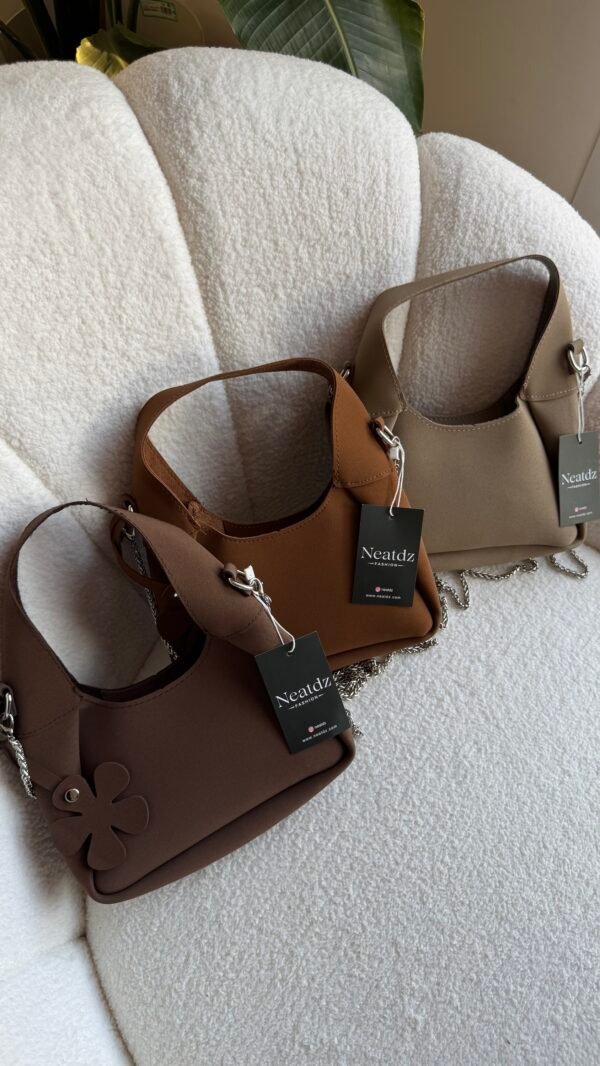Bloom Suede Small Camel Bag – Image 4