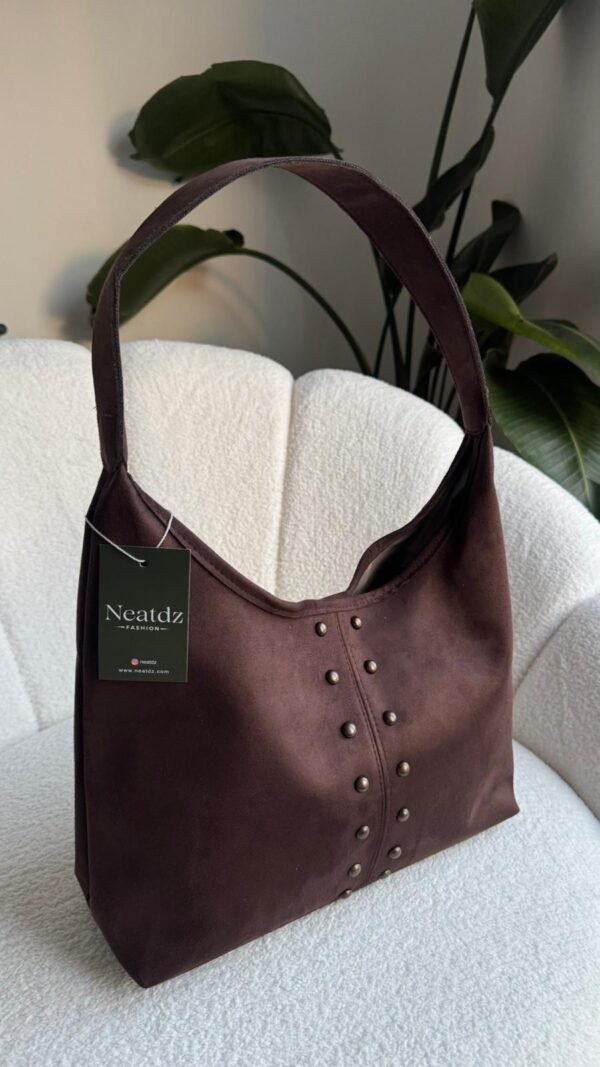 Ruby Suede Dark Brown Bag – Image 3