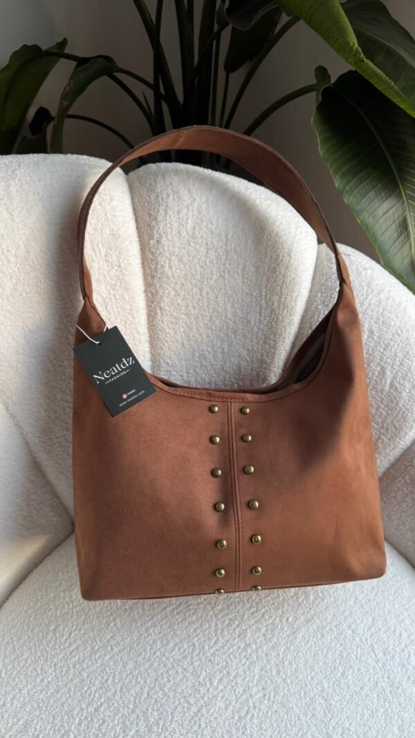 Ruby Suede Camel Bag – Image 2
