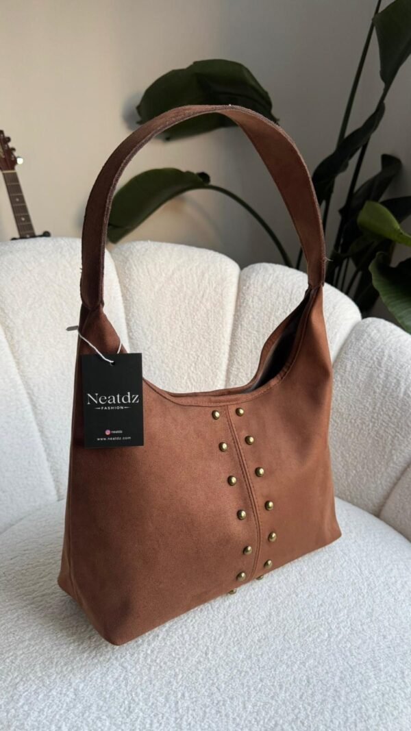 Ruby Suede Camel Bag – Image 3